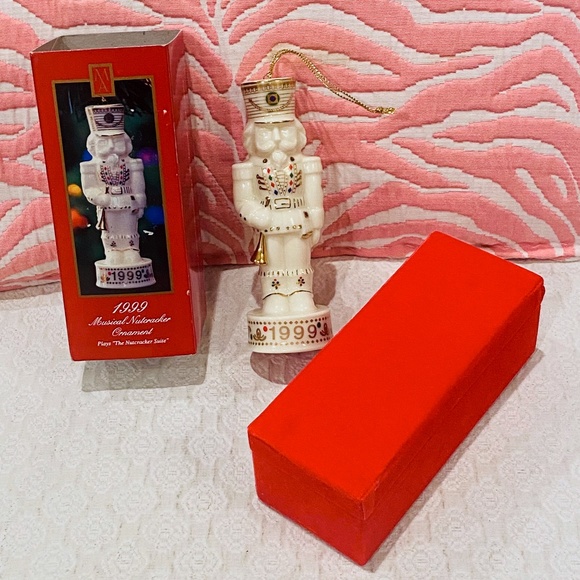 Vintage Other - Vintage 1999 Musical Porcelain Nutcracker Ornament in Original Box